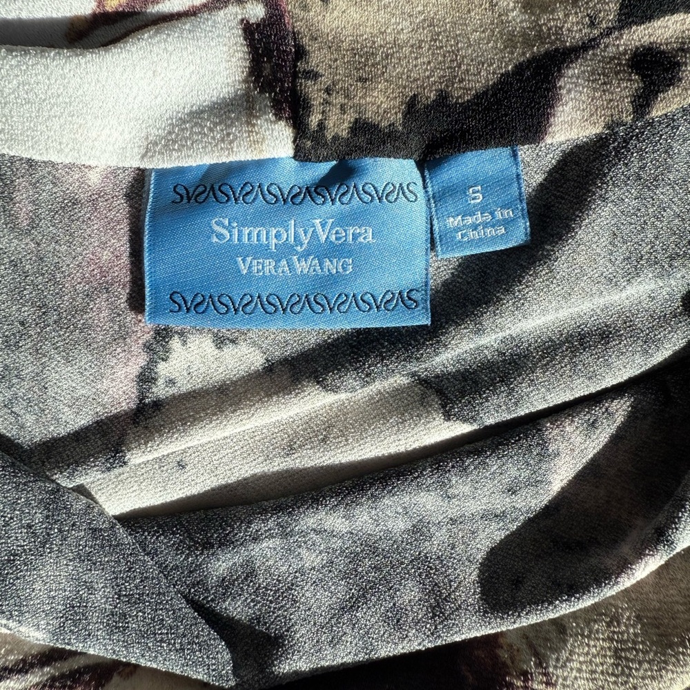 Simply Vera Vera Wang Abstract Asymmetrical Dress - Picture 2 of 9